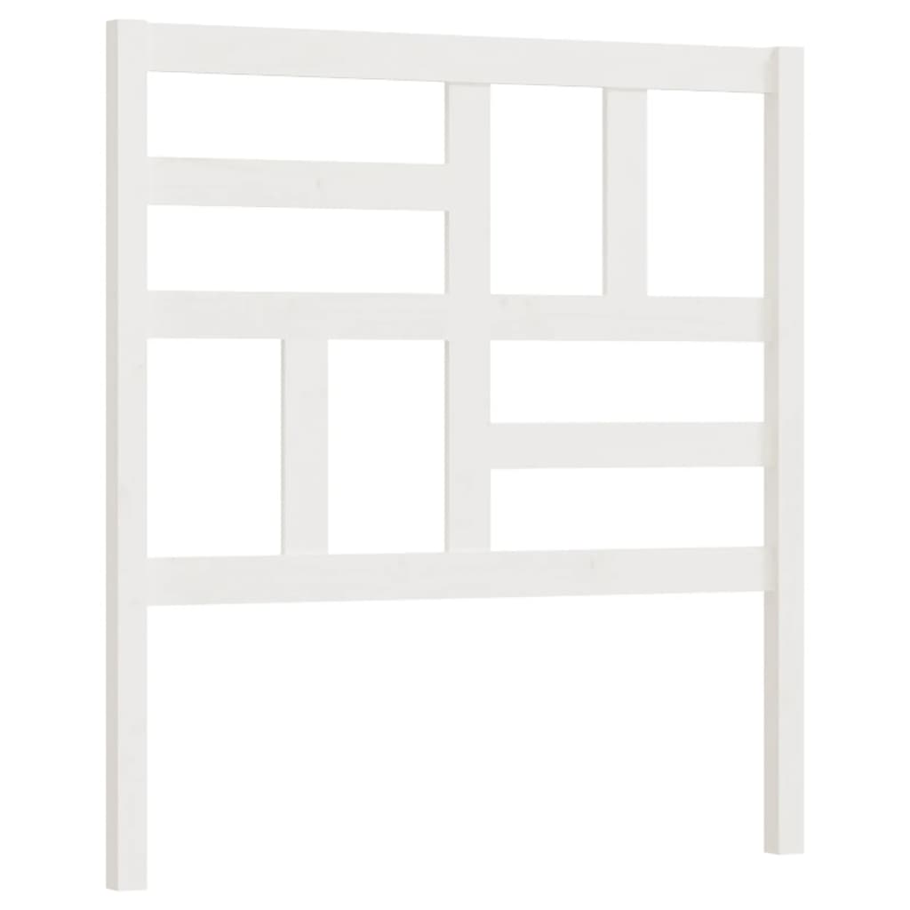 Sengegavl hvit 106x4x104 cm heltre furu