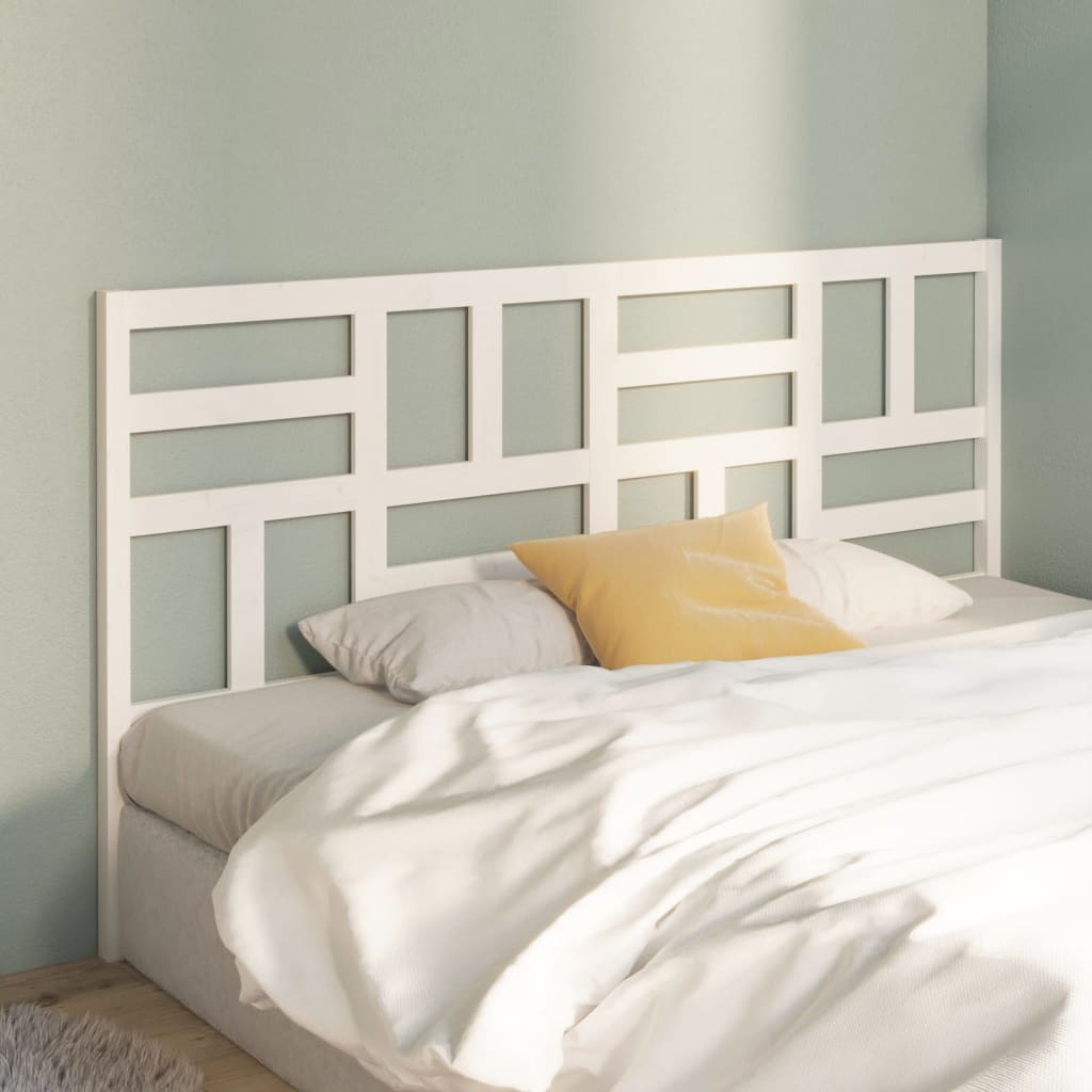 Sengegavl hvit 186x4x104 cm heltre furu