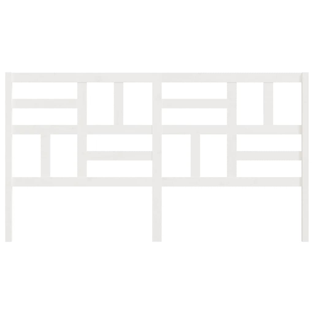 Sengegavl hvit 186x4x104 cm heltre furu