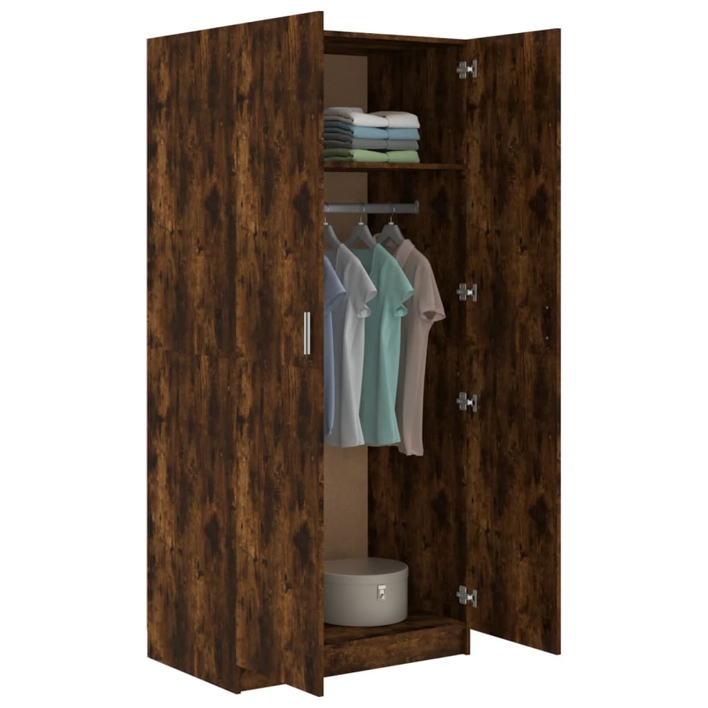 Garderobe røkt eik 80x52x180 cm konstruert tre