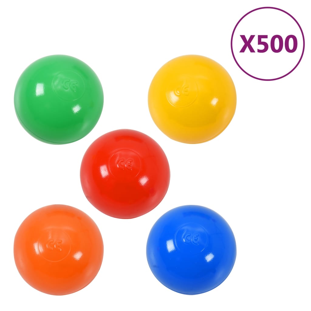 Fargerike lekeballer for babybasseng 500 stk