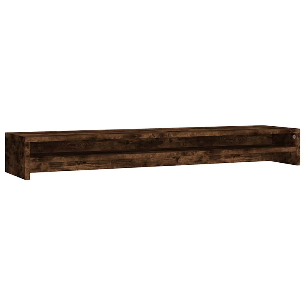 Skjermstativ røkt eik 100x24x13 cm konstruert tre
