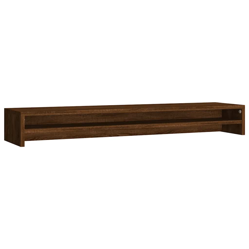 Skjermstativ brun eik 100x24x13 cm konstruert tre