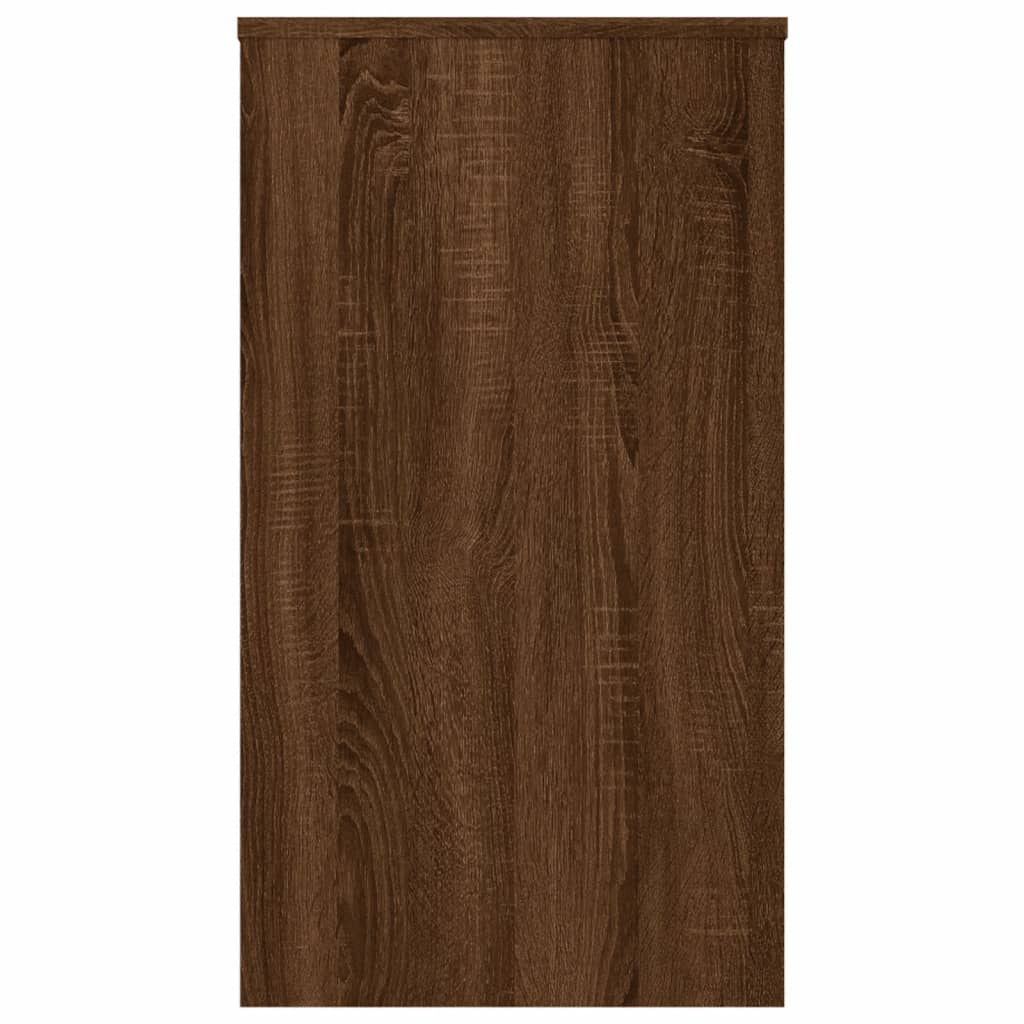 Skrivebord brun eik 90x40x72 cm konstruert tre