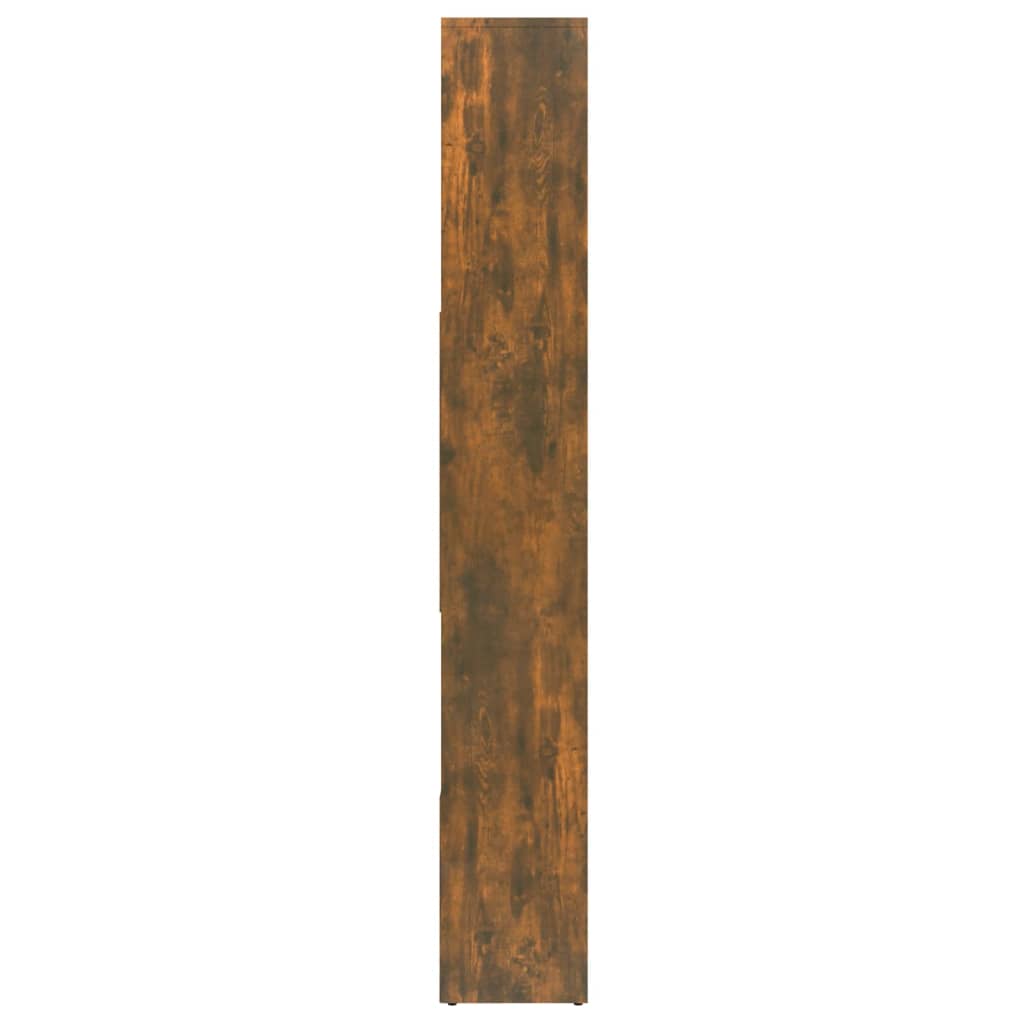 Bokhylle røkt eik 67x24x161 cm konstruert tre
