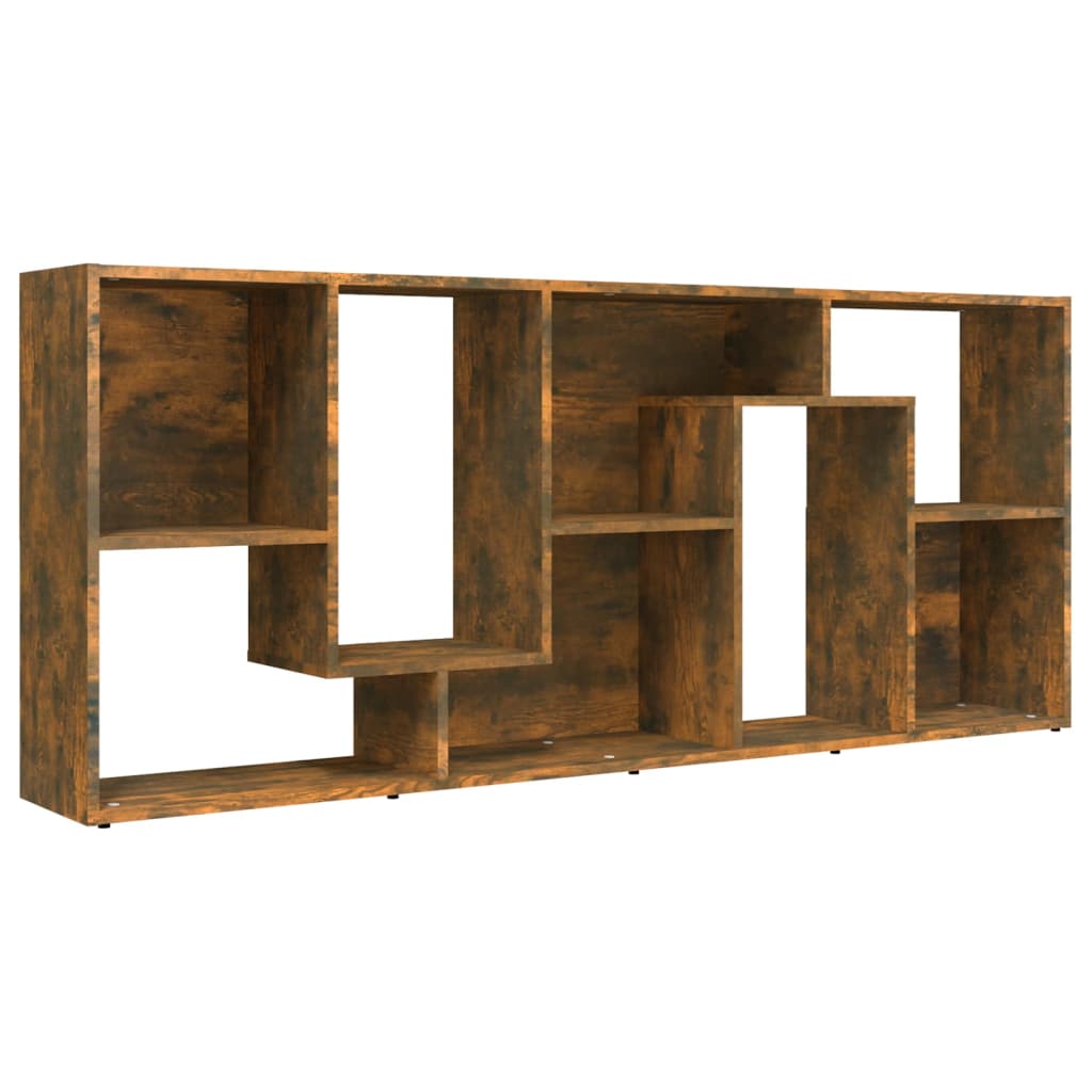 Bokhylle røkt eik 67x24x161 cm konstruert tre