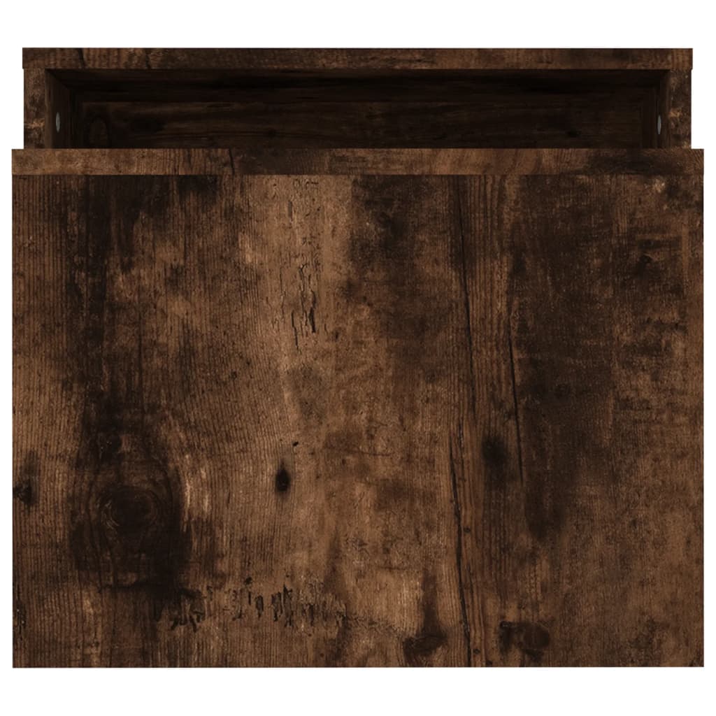 Salongbordsett røkt eik 100x48x40 cm konstruert tre