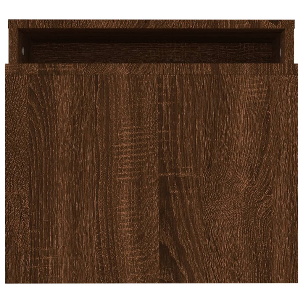Salongbordsett brun eik 100x48x40 cm konstruert tre