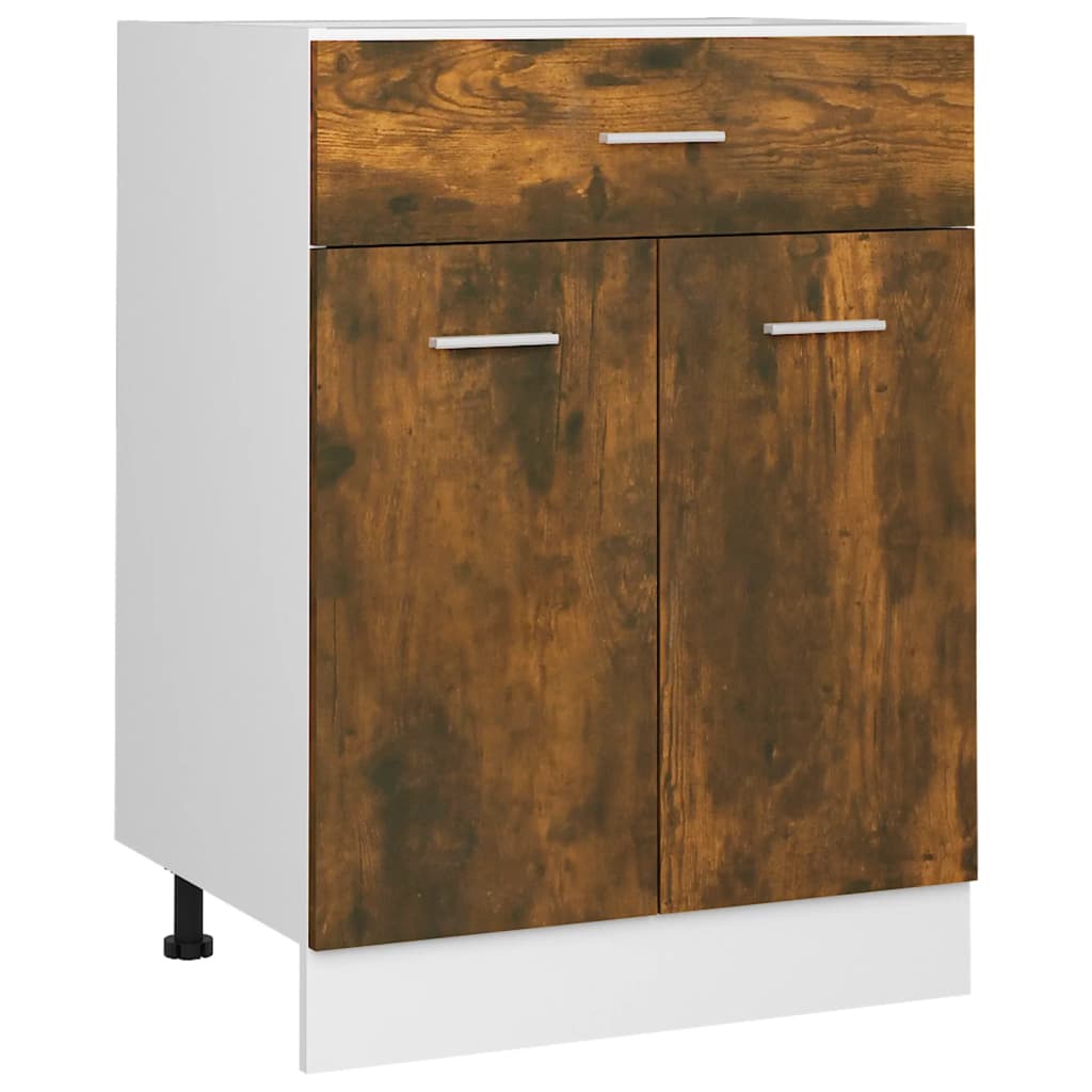 Underskap med skuff Lyon røkt eik 60x46x81,5 cm konstruert tre