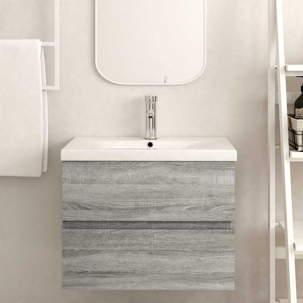 Servantskap grå sonoma 60x38,5x45 cm konstruert tre