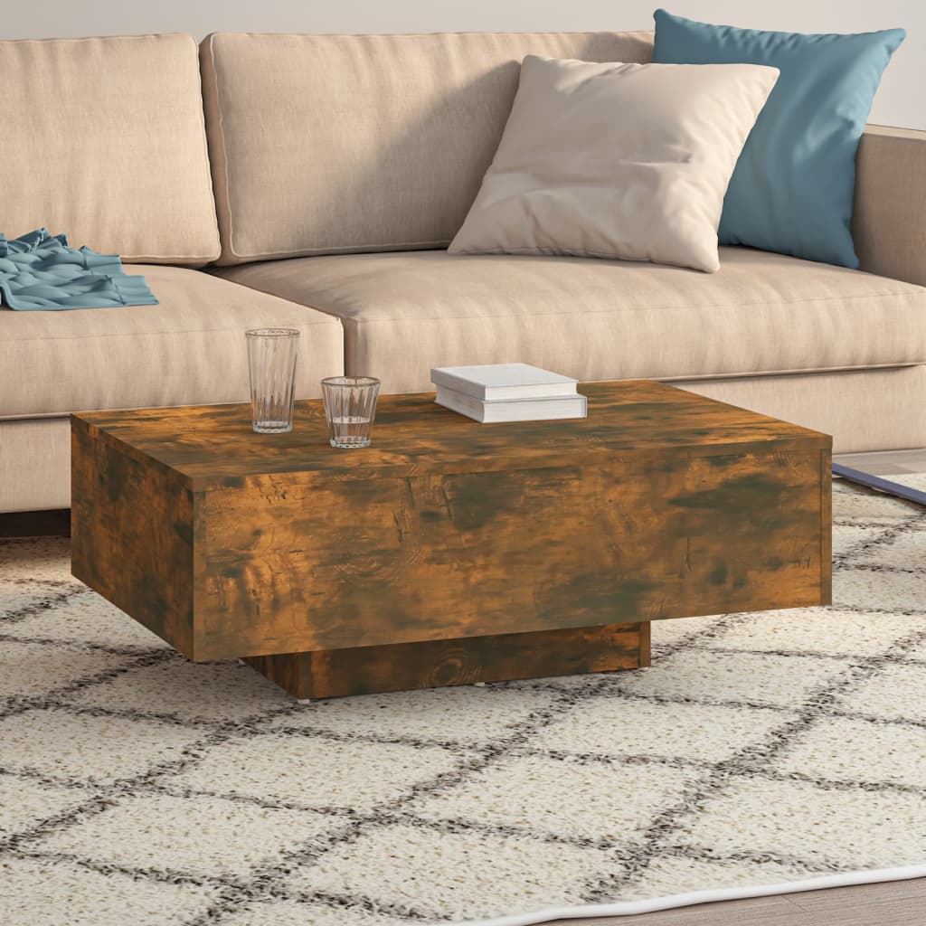 Salongbord røkt eik 85x55x31 cm konstruert tre