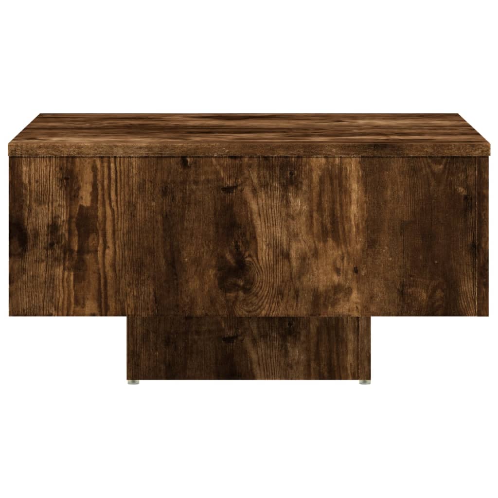 Salongbord røkt eik 60x60x31,5 cm konstruert tre