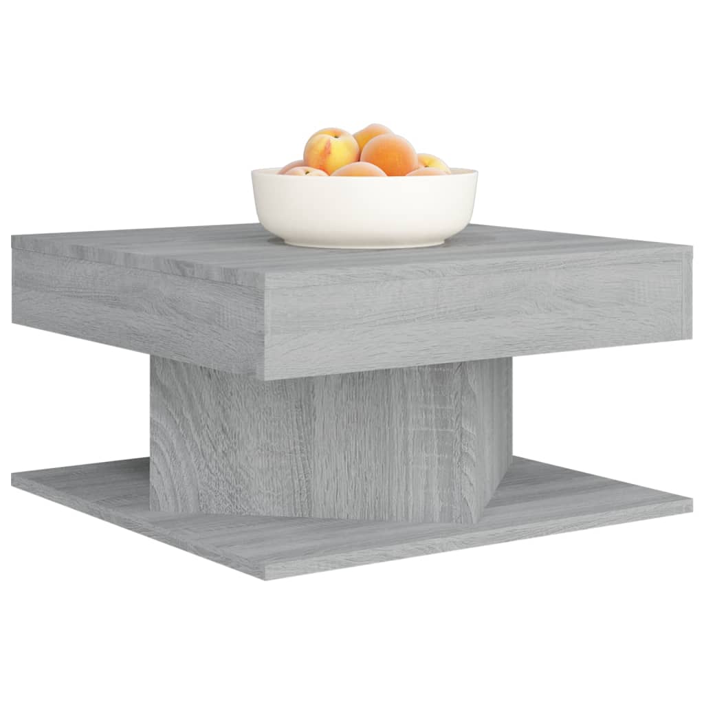 Salongbord grå sonoma 57x57x30 cm konstruert tre