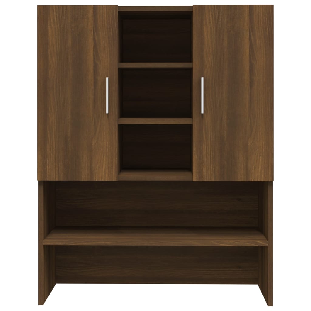 Vaskemaskinskap brun eik 70,5x25,5x90 cm