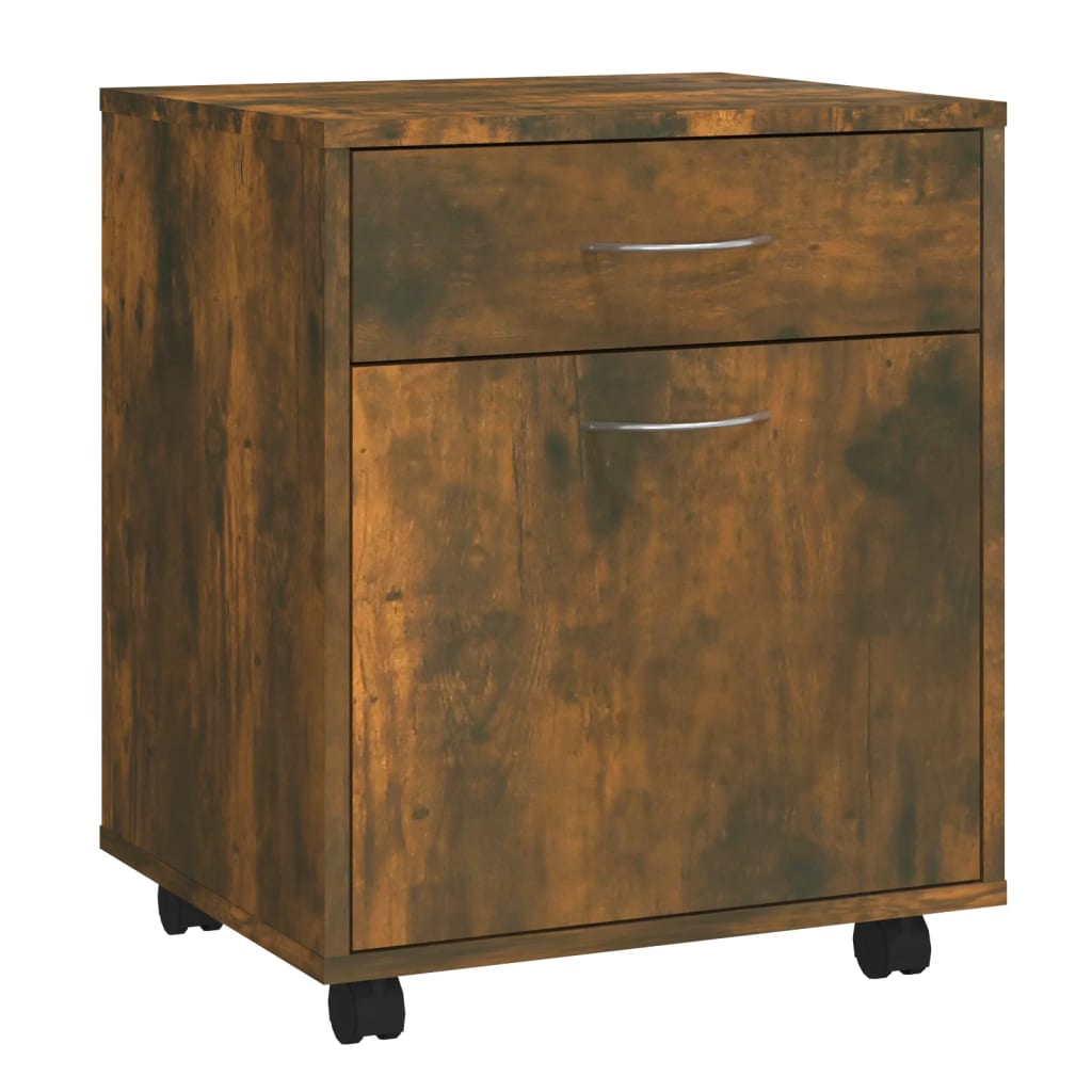 Rulleskap røkt eik 45x38x54 cm konstruert tre