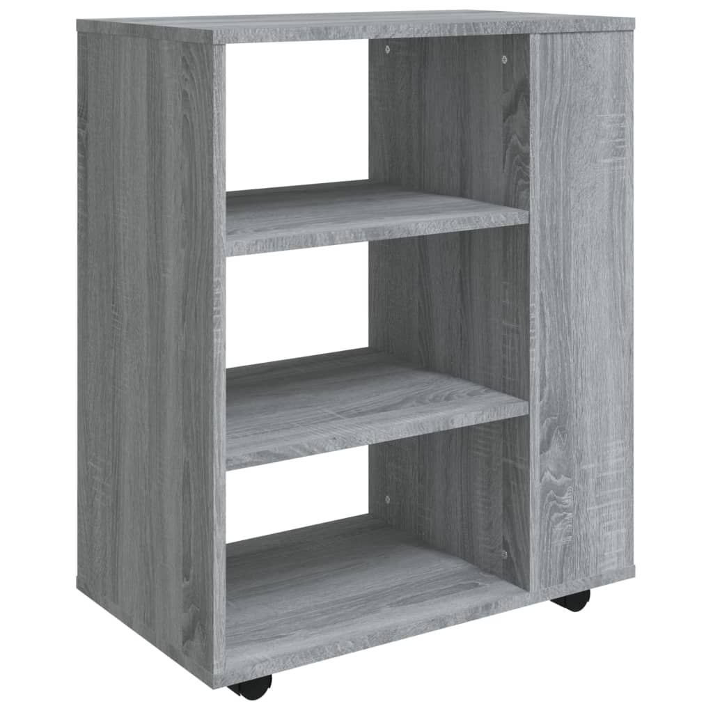 Rulleskap grå sonoma 60x35x75 cm konstruert tre