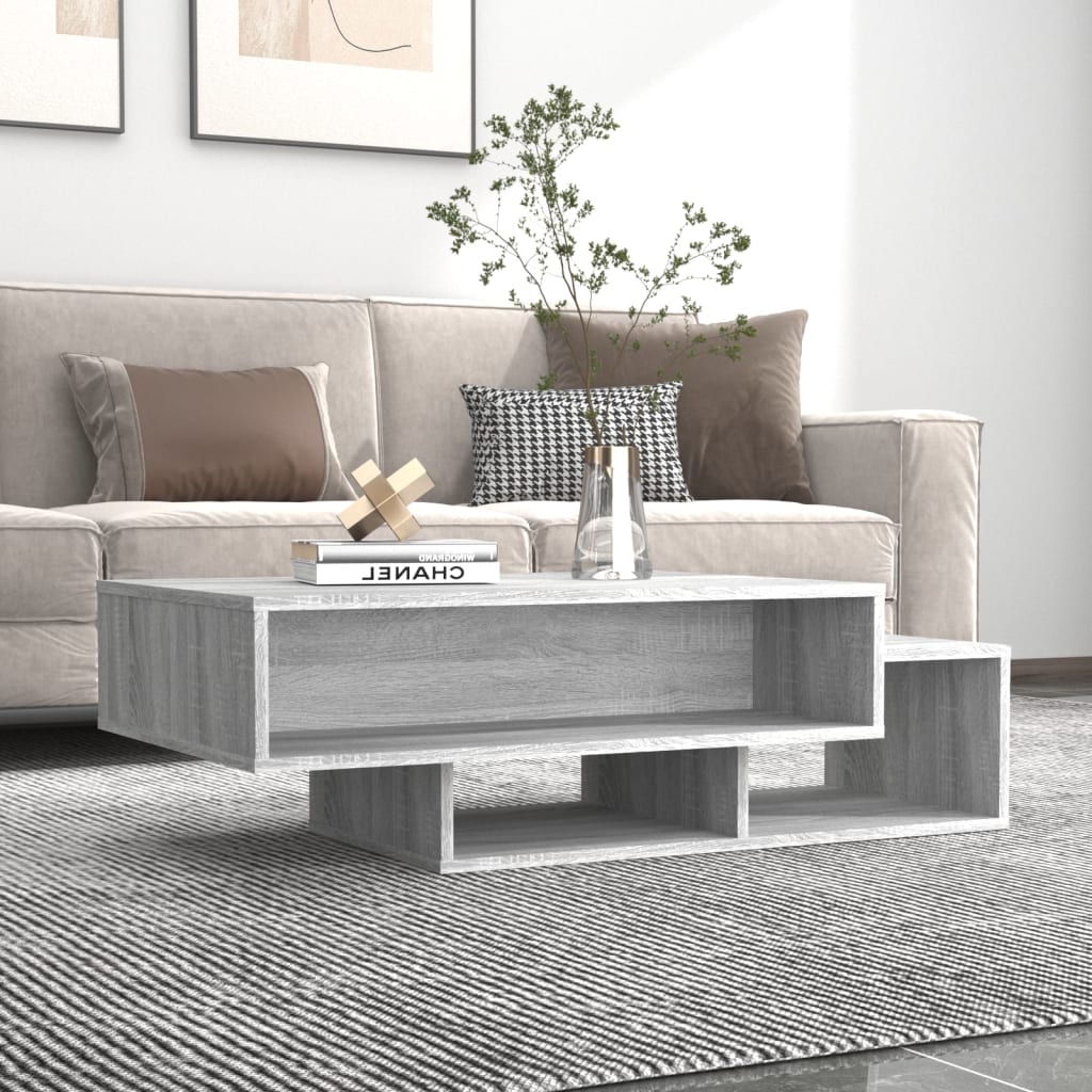 Salongbord grå sonoma 105x55x32 cm konstruert tre