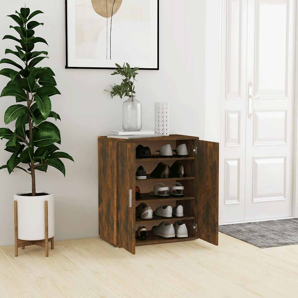 Skohylle røkt eik 60x35x70 cm konstruert tre