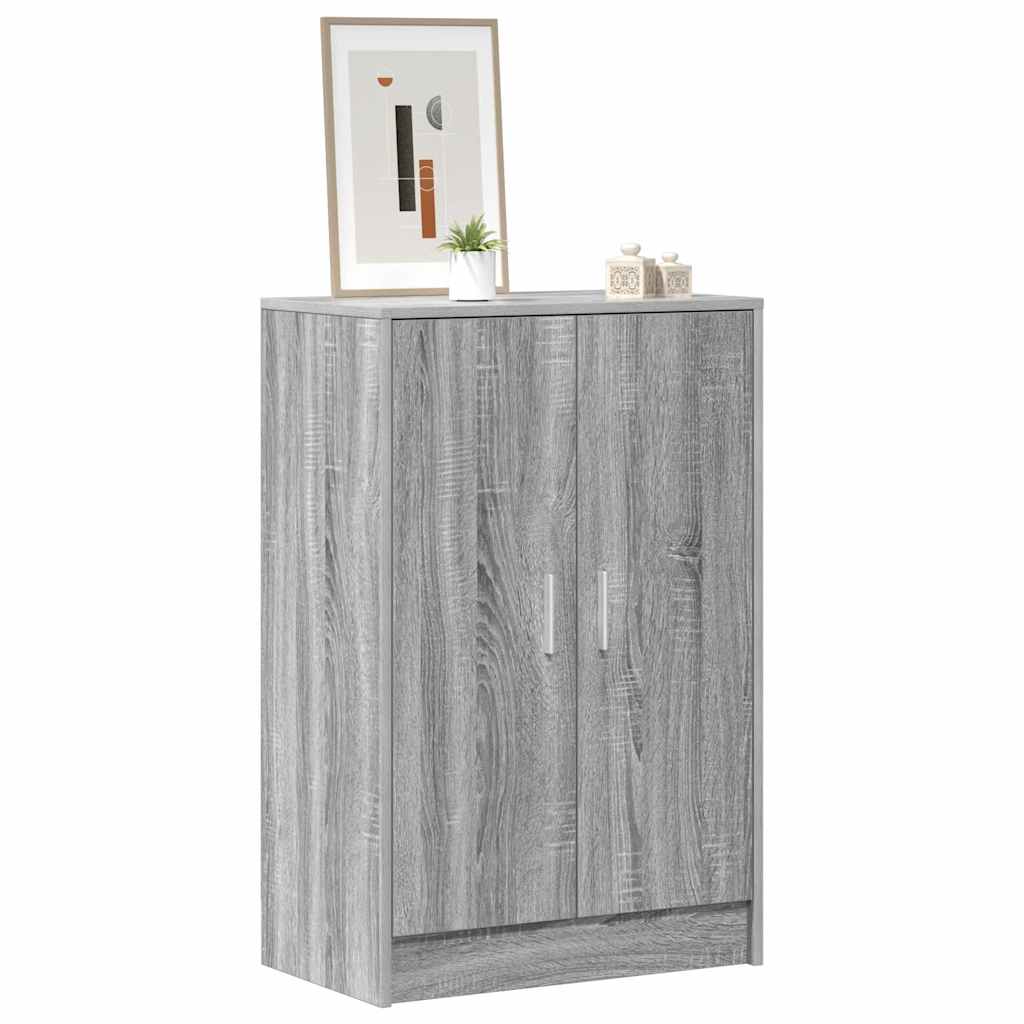 Skohylle grå sonoma 60x35x92 cm konstruert tre