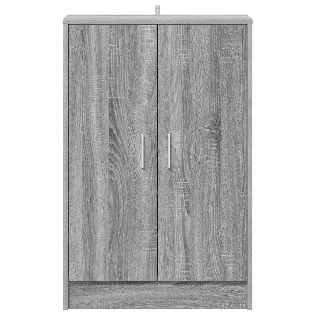 Skohylle grå sonoma 60x35x92 cm konstruert tre