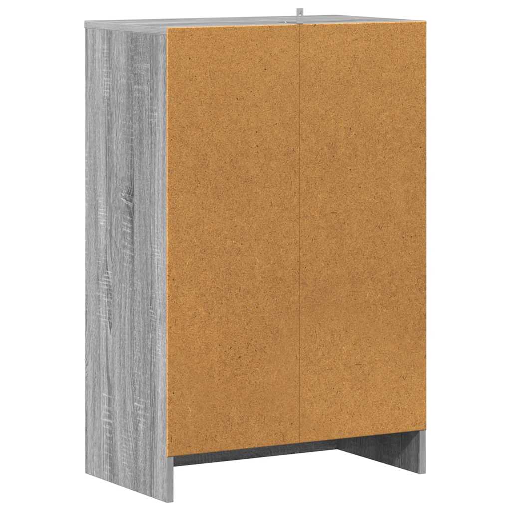 Skohylle grå sonoma 60x35x92 cm konstruert tre