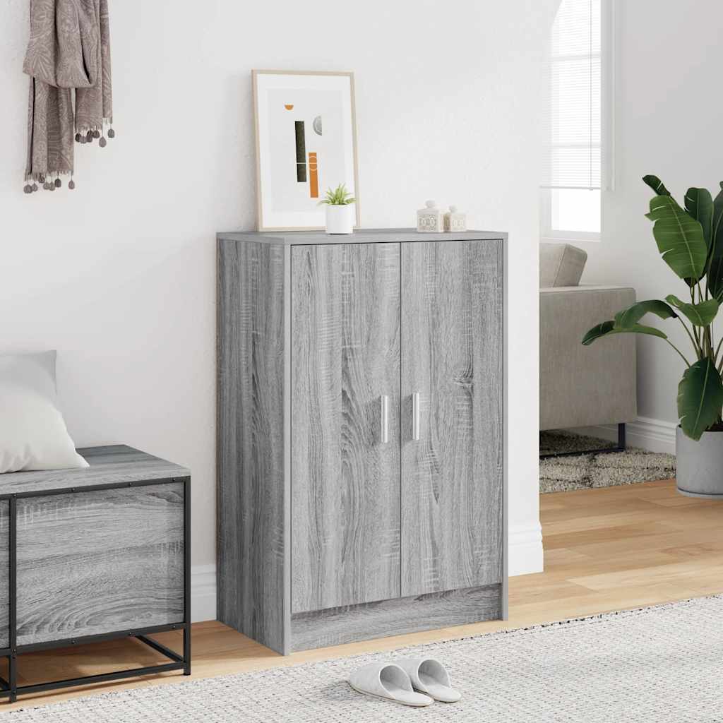 Skohylle grå sonoma 60x35x92 cm konstruert tre