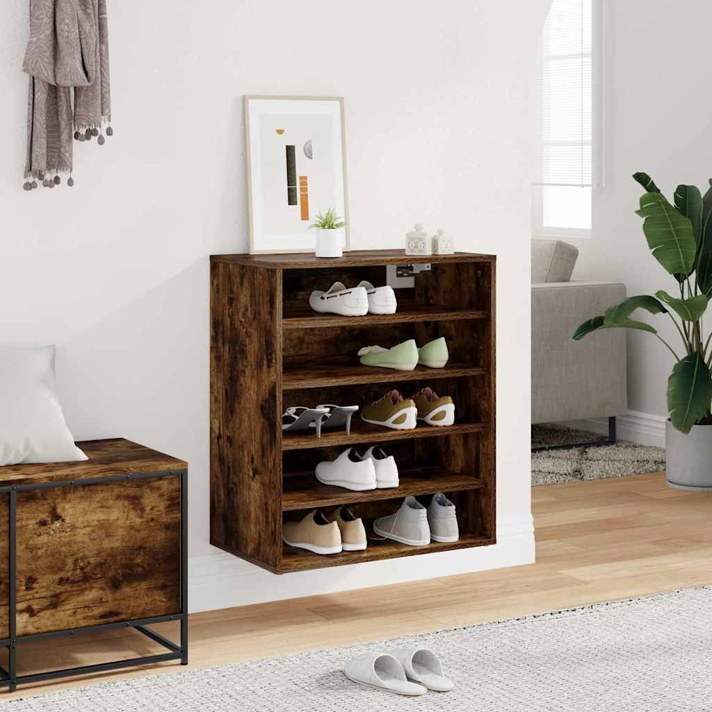 Skohylle røkt eik 60x35x70 cm konstruert tre