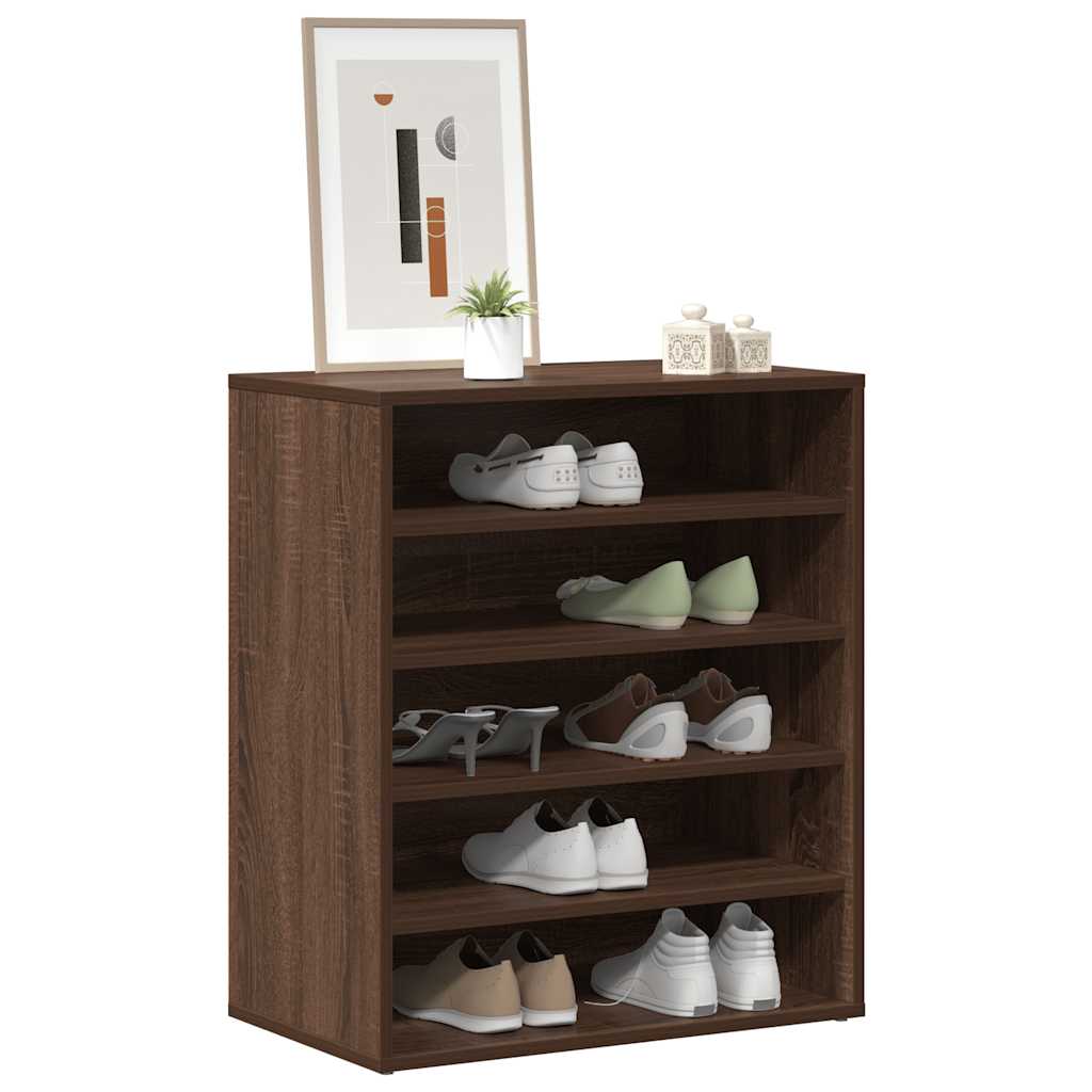 Skohylle brun eik 60x35x70 cm konstruert tre