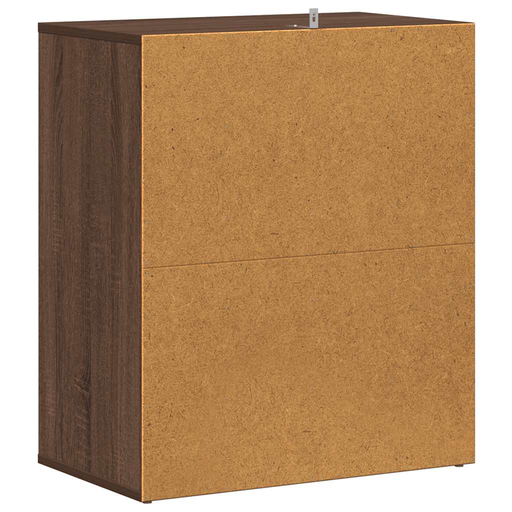 Skohylle brun eik 60x35x70 cm konstruert tre