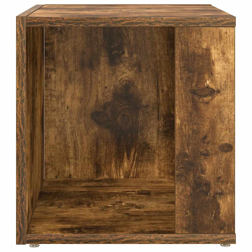 Sidebord røkt eik 33x33x34,5 cm konstruert tre