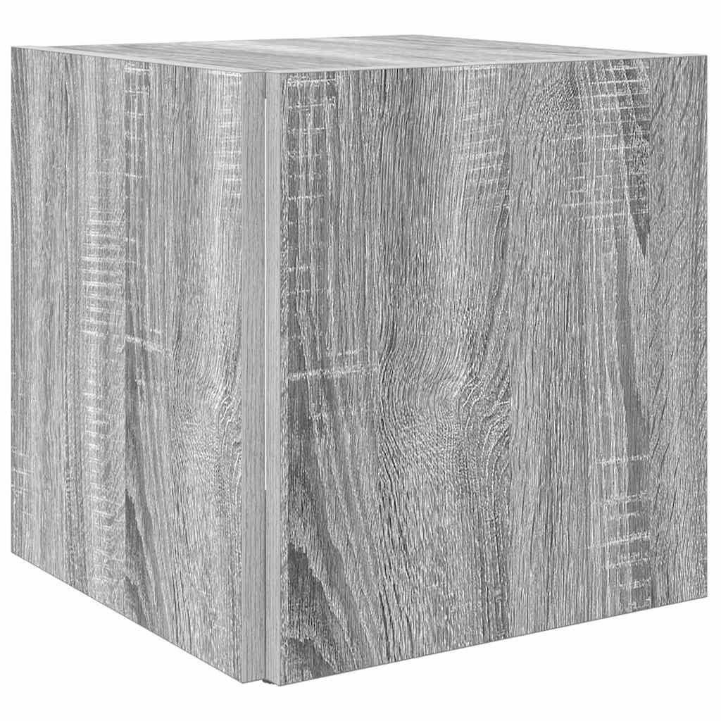 Sidebord grå sonoma 33x33x34,5 cm konstruert tre