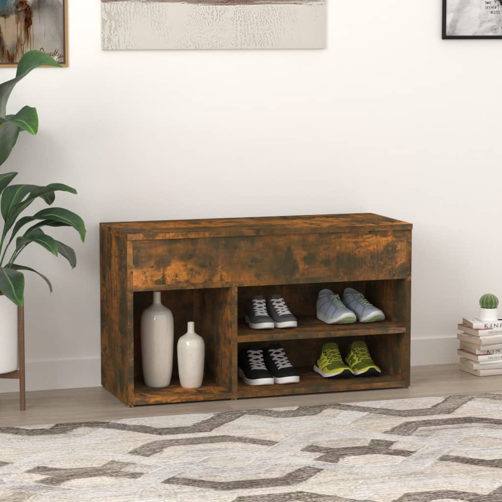 Skobenk røkt eik 80x30x45 cm konstruert tre