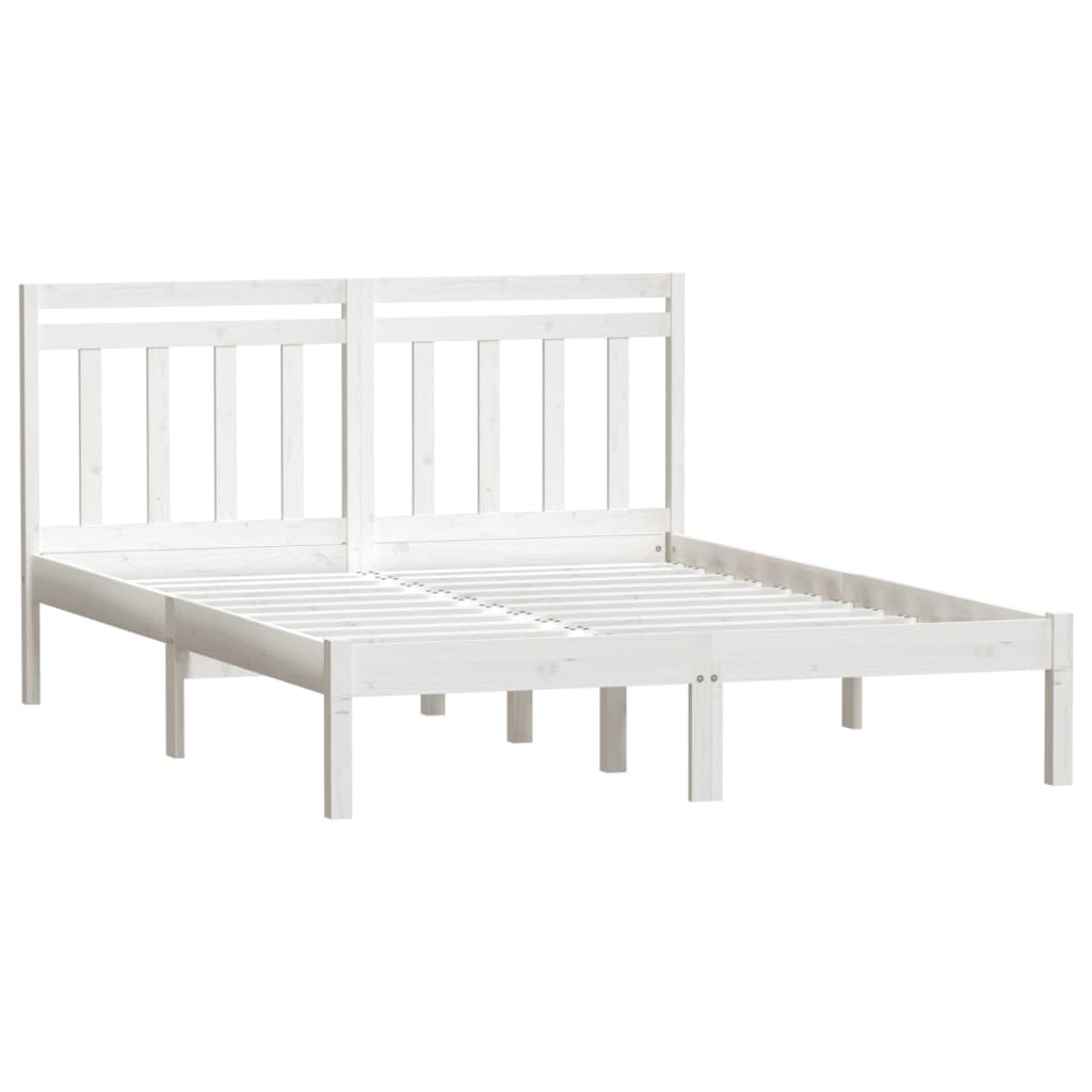 Sengeramme hvit 135x190 cm Double heltre