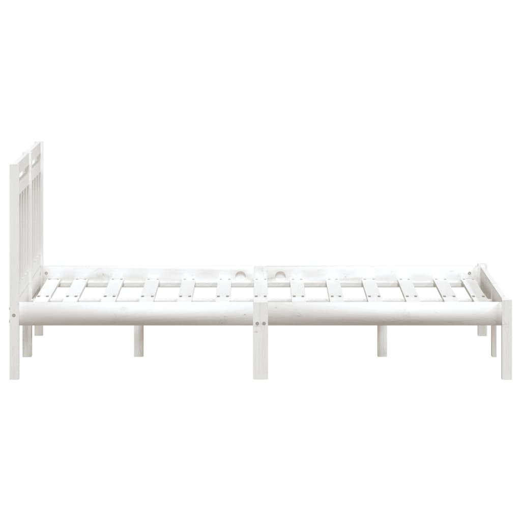 Sengeramme hvit heltre furu 140x200 cm