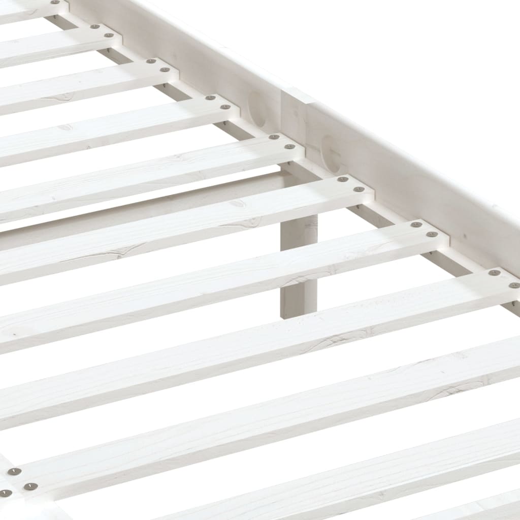 Sengeramme hvit heltre furu 140x200 cm