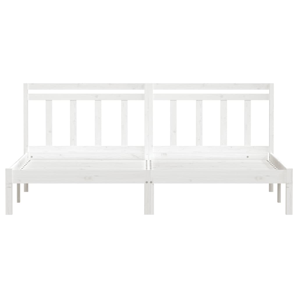 Sengeramme hvit heltre furu 160x200 cm