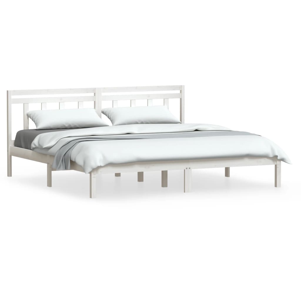 Sengeramme hvit 180x200 cm Super King heltre