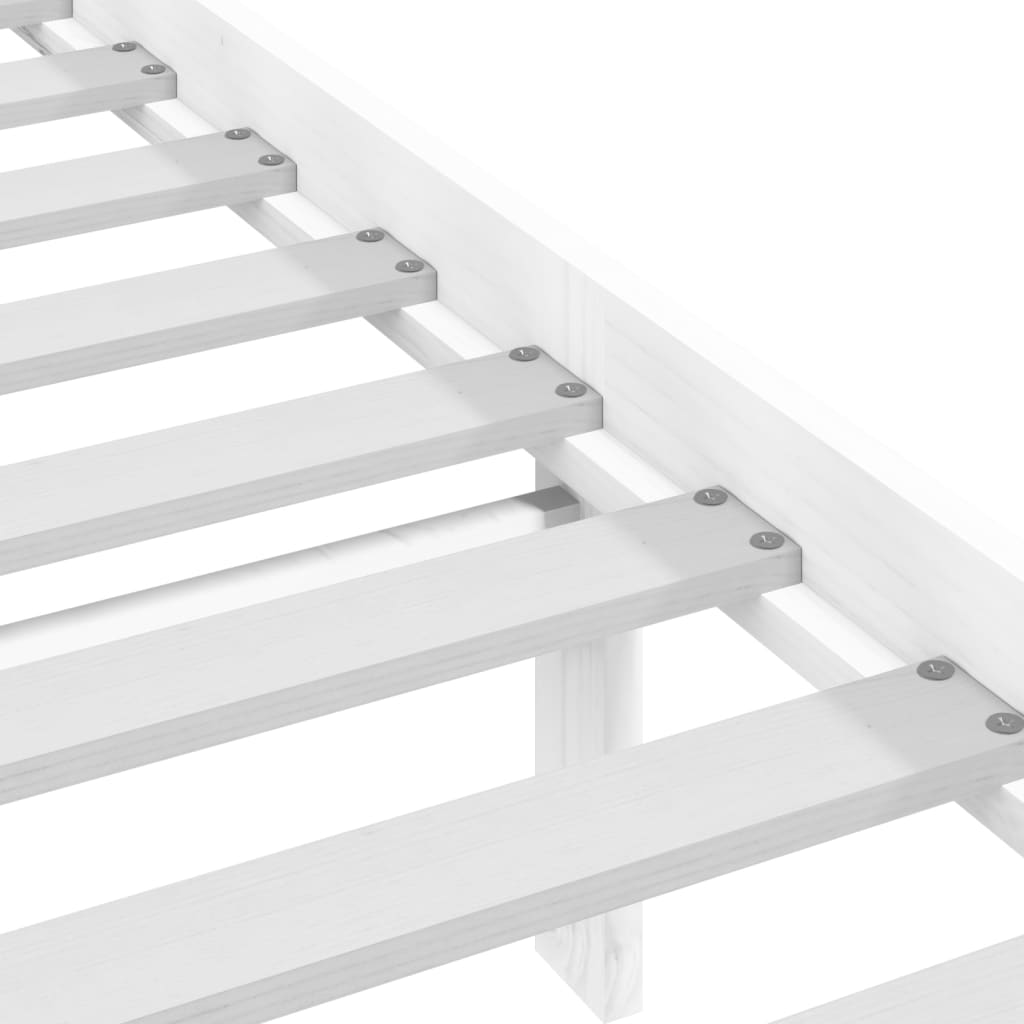 Sengeramme hvit heltre furu 140x200 cm