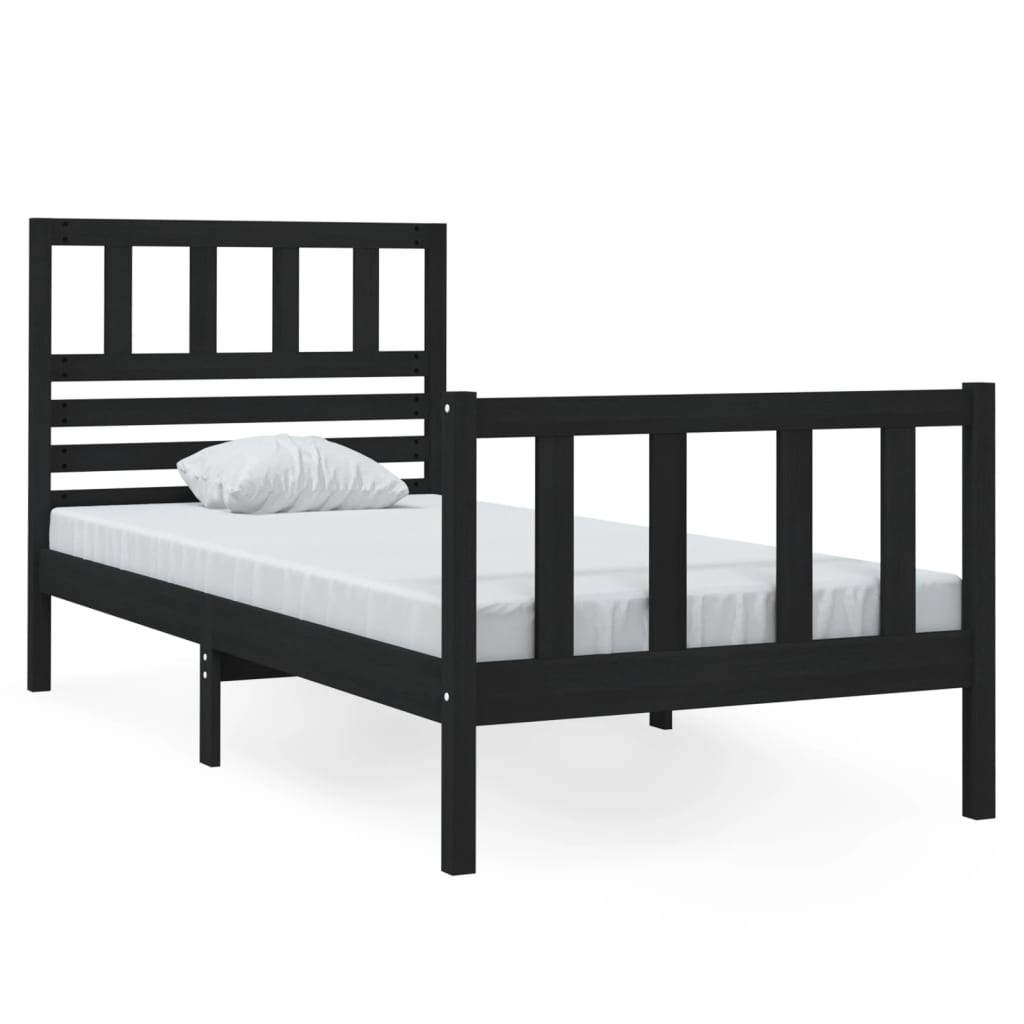 Sengeramme svart 75x190 cm Small Single heltre
