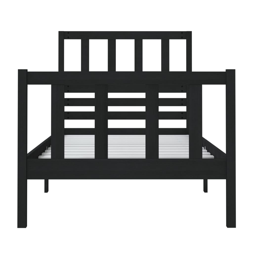 Sengeramme svart 75x190 cm Small Single heltre
