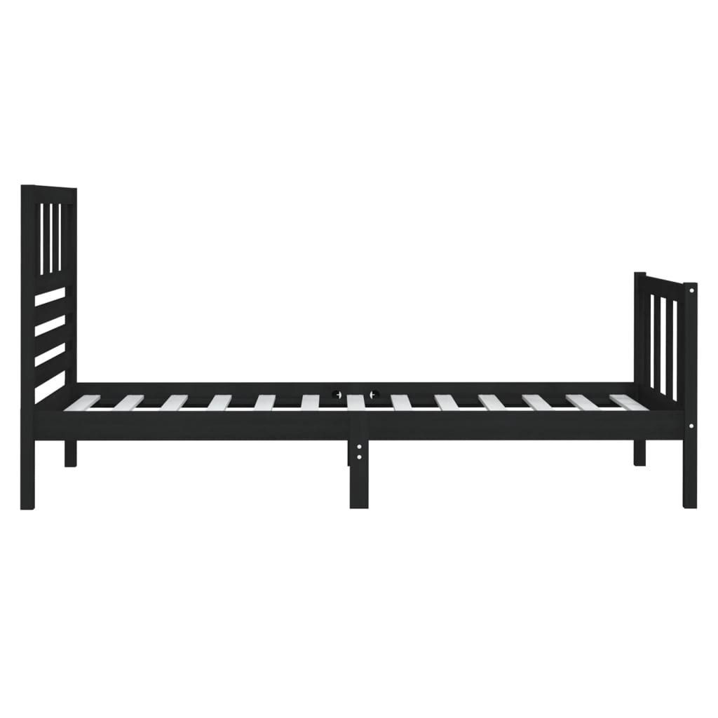 Sengeramme svart 75x190 cm Small Single heltre