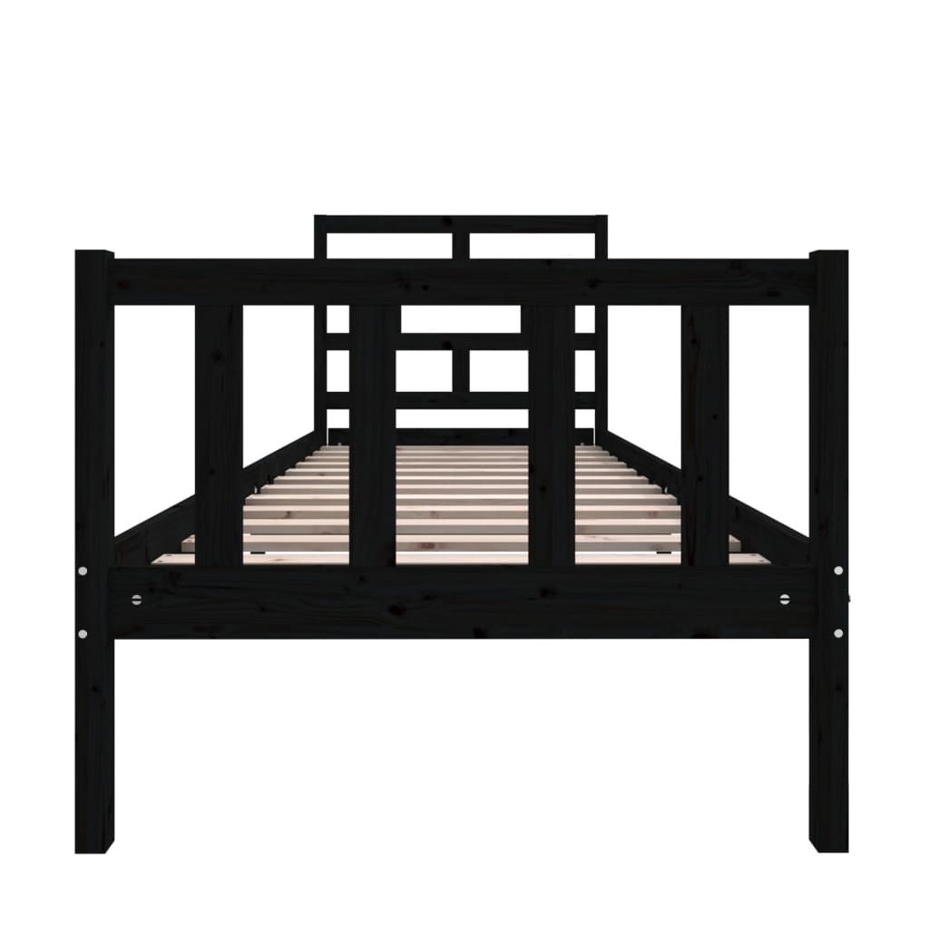 Sengeramme svart heltre furu 75x190 cm Small Single