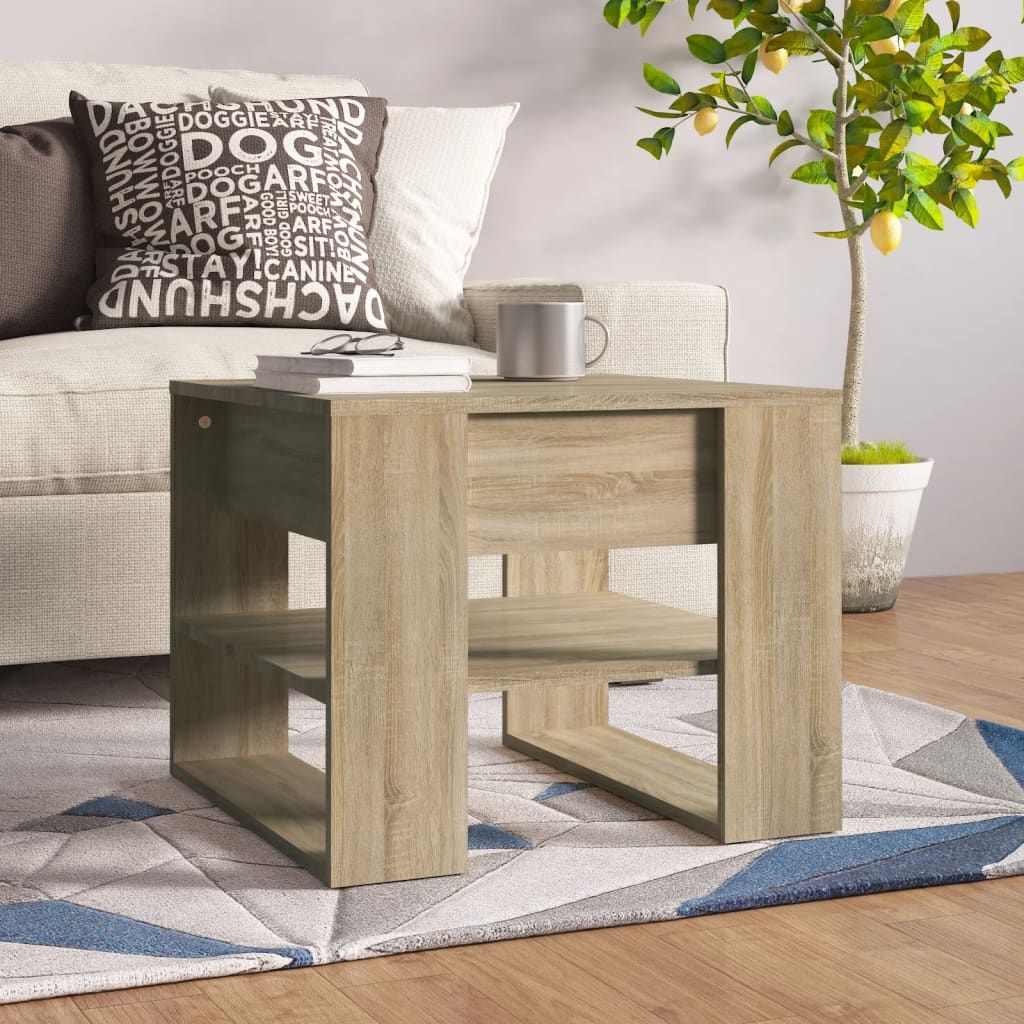 Salongbord sonoma eik 55,5x55x45 cm konstruert tre