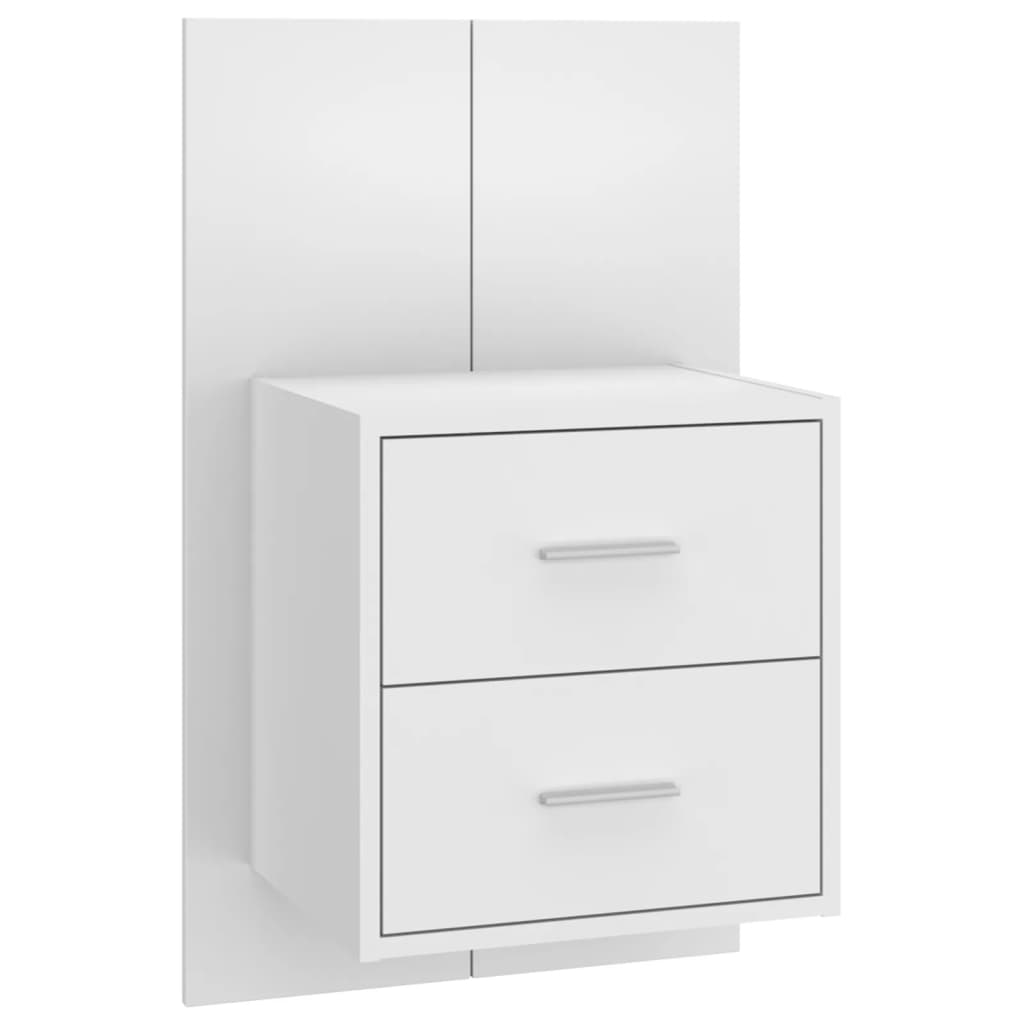 Vegghengte nattbord 2 stk hvit