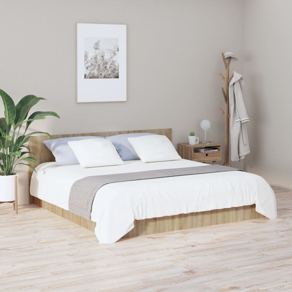 Sengegavl sonoma eik 200x1,5x80 cm konstruert tre