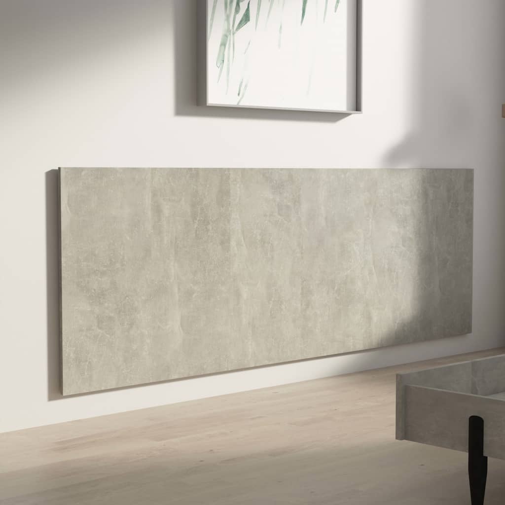 Vegghengt sengegavl betonggrå 240x1,5x80 cm konstruert tre