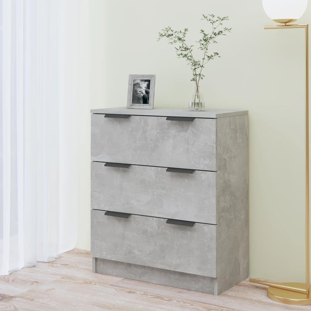 Skjenk betonggrå 60x30x70 cm konstruert tre