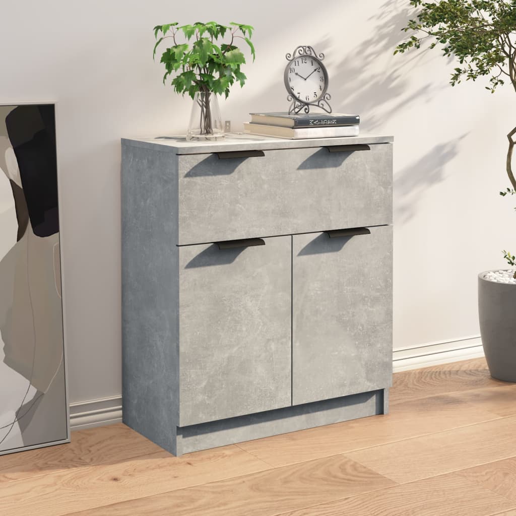 Skjenk betonggrå 60x30x70 cm konstruert tre