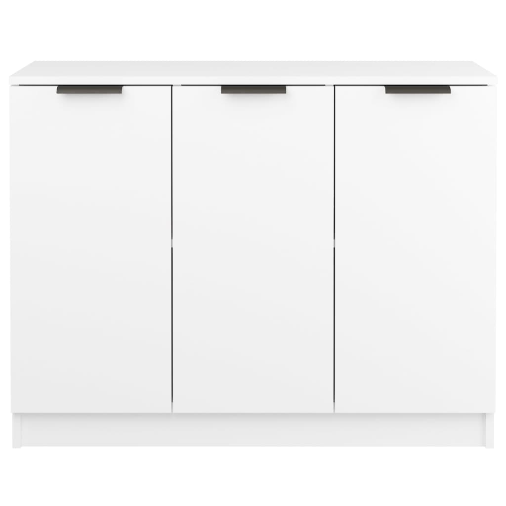 Skjenk hvit 90,5x30x70 cm konstruert tre