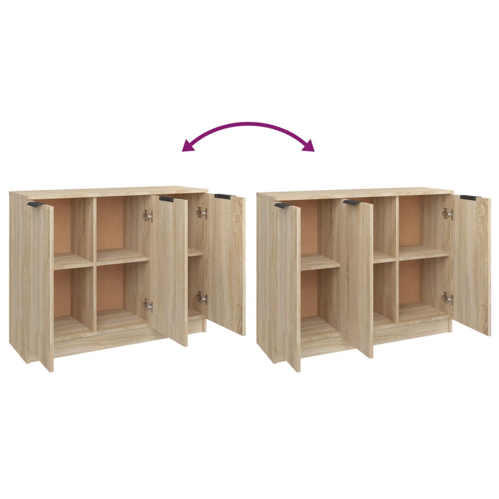 Skjenk sonoma eik 90,5x30x70 cm konstruert tre
